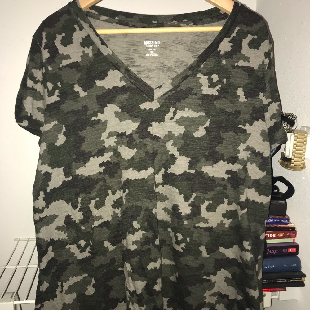 Women’s V-Neck Camouflage Blouse